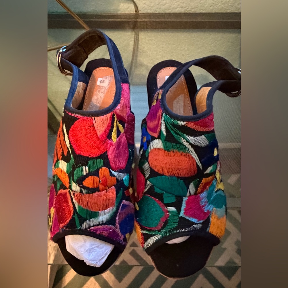 Mexican Artisan Floral Vibrant Embroidered Espadrilles